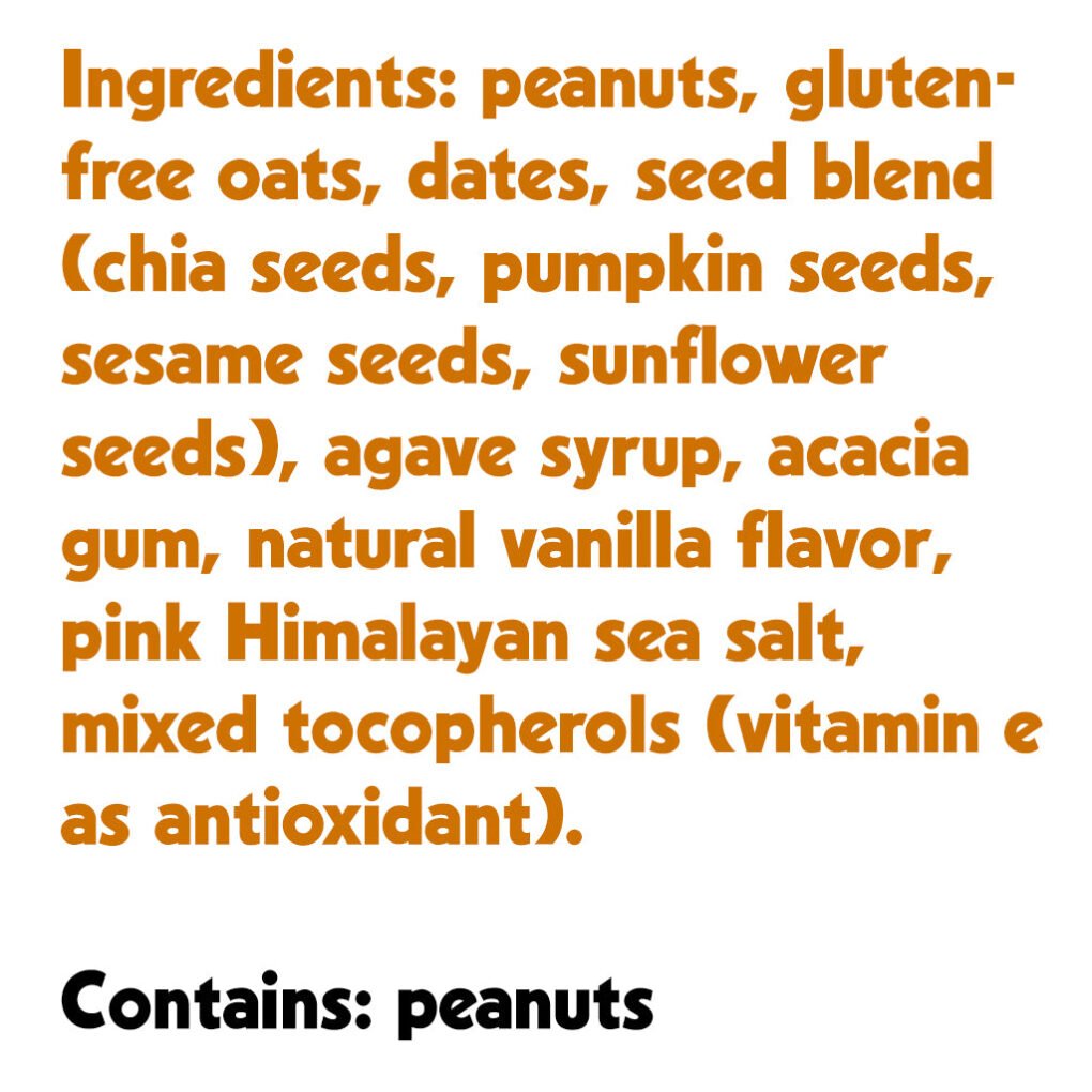 Peanut Butter Seed + Nut Bar 16 Count Snack Clinic